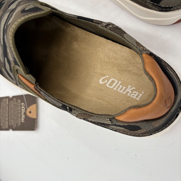 OluKai Lae'ahi Pa'i Husk/ Ke au Green Camo Slip On Shoes Size 11 NWT - Picture 11 of 11